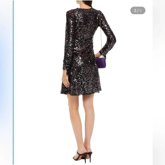 New Antik Batik Lazer Lace-up Sequin Tulle Mini Dress 🪩 SZ 6 NWT! - Picture 6 of 16